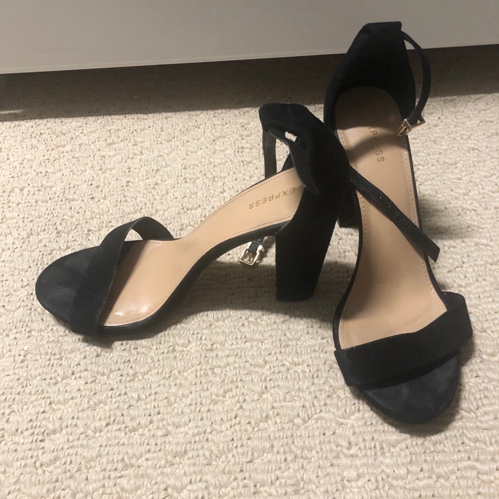 Express single strap block heels